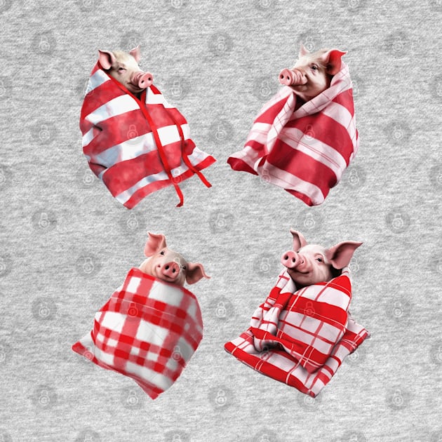 Funny Festive Pigs in Blankets Christmas Pun 5 by taiche